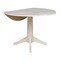 International Concepts Round 42 in Rd Dual Drop Leaf Pedestal Table, 30.3 inH, Unfinished, Ready to Finish, 42 in W, 42 in L K-42DPT-27B - alternate 3